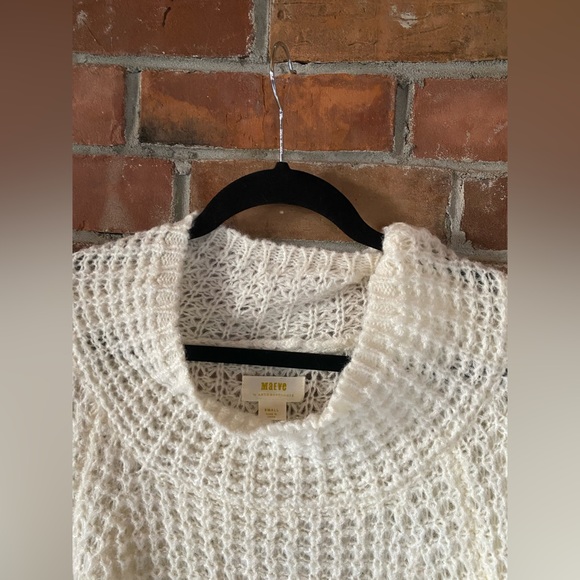 ANTHROPOLOGIE MAEVE Dionne bell sleeve sweater ivory size small - Picture 4 of 11